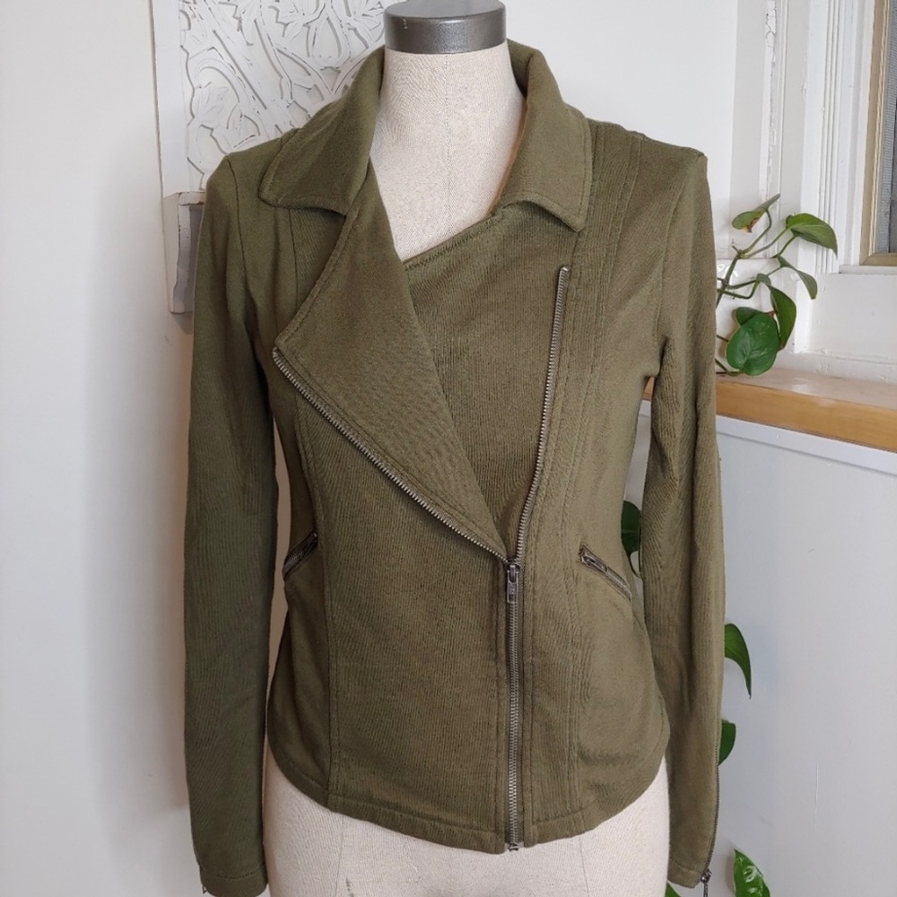 Silence + Noise Asymmetrical Zip Blazer, Medium